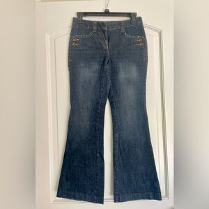 INC International Concepts Dark Blue Flare Jeans